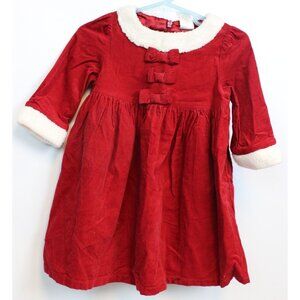 Gymboree Mountain Cabin Santa Dress sz 12-18 Months Baby Winter Holiday Corduroy
